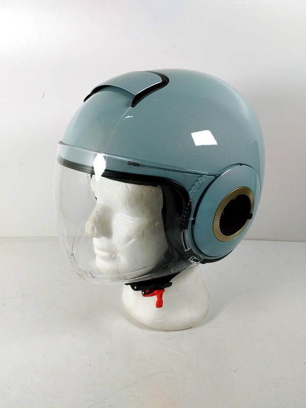 casco abierto moto shark gris 1u